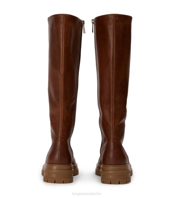 kniehohe Stiefel| de Tony Bianco Frauen Wanda-Kalbsstiefel Cognac 4624465